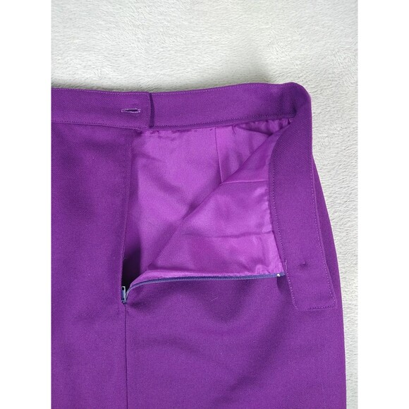 Peruvian Connection Wool Pencil Skirt Women's Small Purple Knee Career - Picture 3 of 8